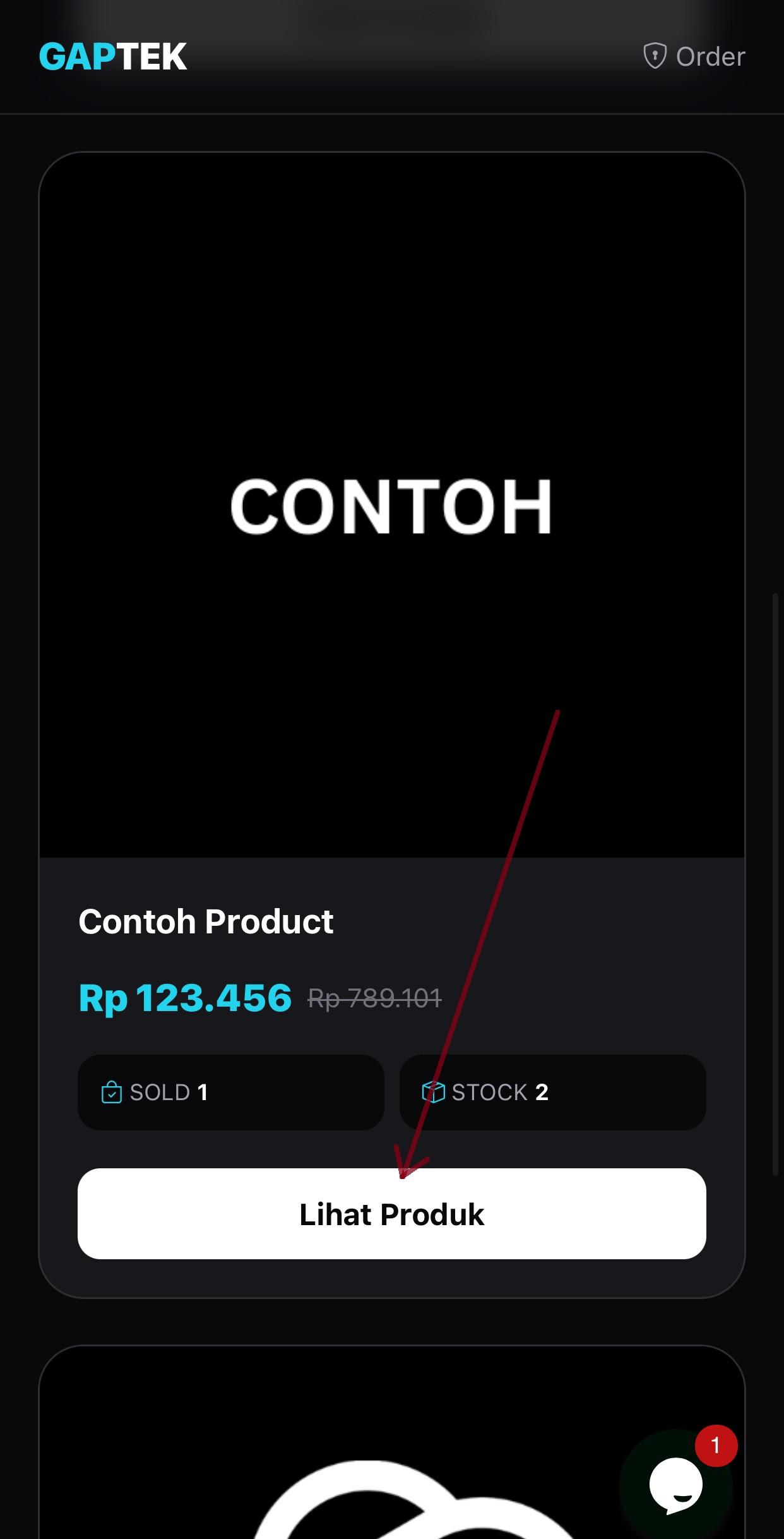 Langkah 1 - Pilih Product