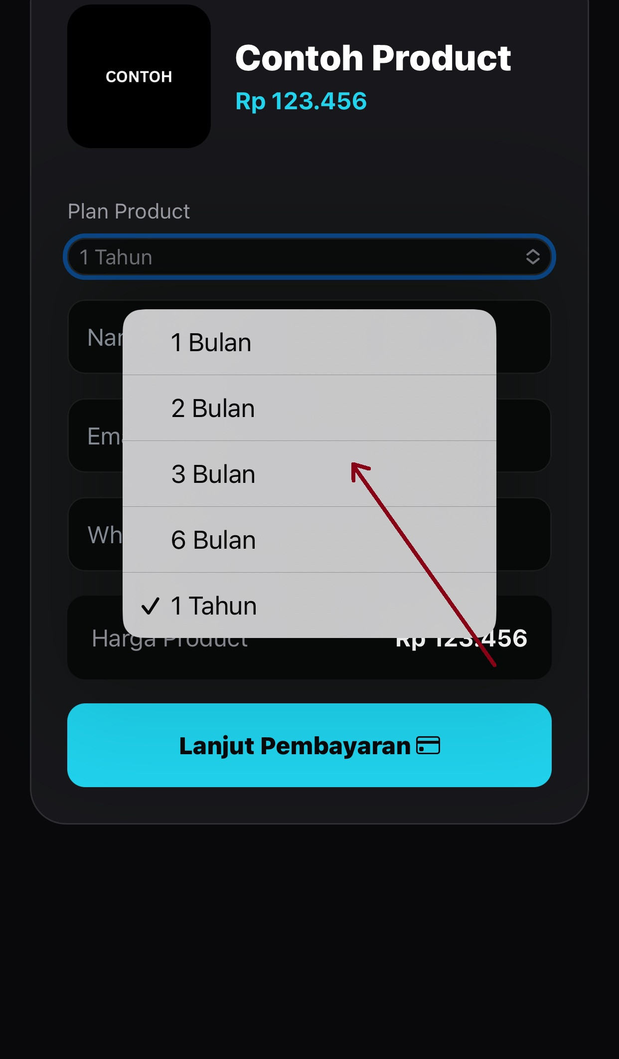 Langkah 3 - Isi Form